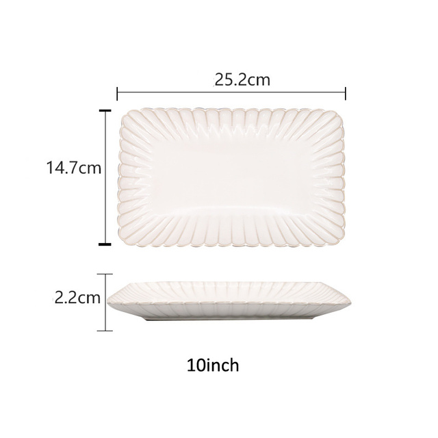 Zestaw stołowy talerze ceramiczne japońskie płytkie biel glazurowane (z salaterkami, łyżkami)- domowy i hotelowy - Wianko - 18