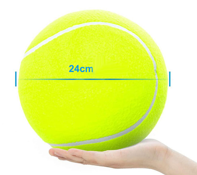 Zabawka interaktywna dla psa - gigantyczna piłka tenisowa 24CM - Wianko - 7