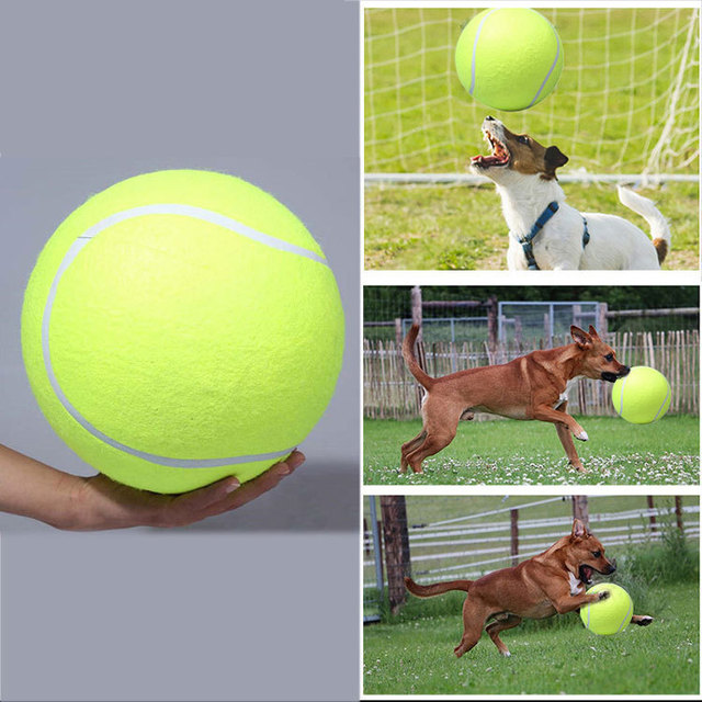 Zabawka interaktywna dla psa - gigantyczna piłka tenisowa 24CM - Wianko - 2