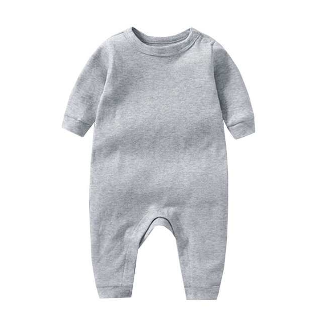 Kombinezon wiosenny/jesienny niemowlęcy z długimi rękawami, jednolity kolor, bawełna, dziecięcy (0-3 lata) - koreańska jakość - Wianko - 34