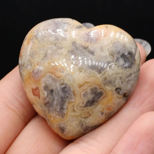 Mała dekoracja w kształcie serca z kamienia naturalnego - prezencik przynoszący szczęście dla sypialni, biurka i ogrodu - Wianko - 28