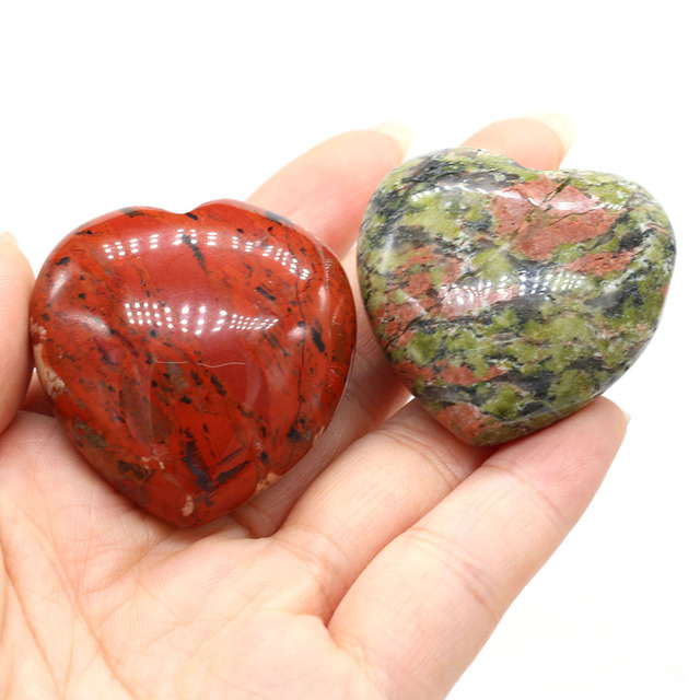 Mała dekoracja w kształcie serca z kamienia naturalnego - prezencik przynoszący szczęście dla sypialni, biurka i ogrodu - Wianko - 17