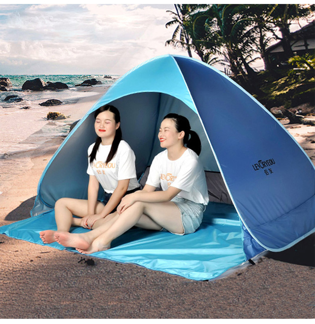 Automatyczny namiot plażowy z ochroną UV i parasolem przeciwsłonecznym X147 - Wianko - 10