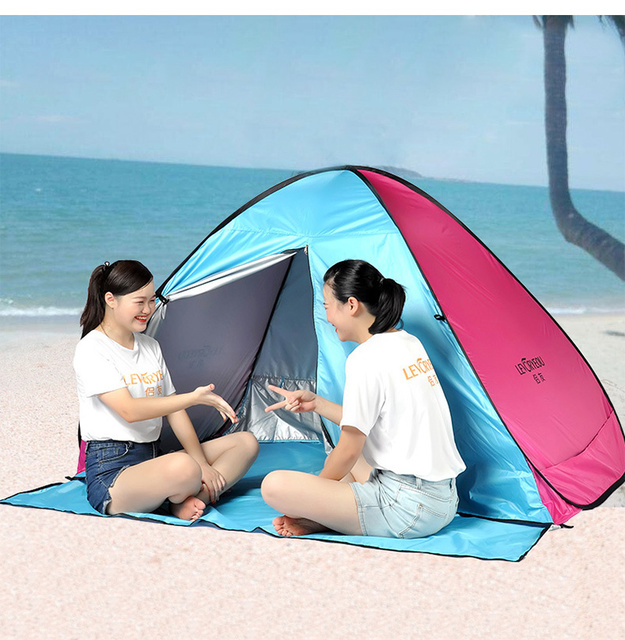 Automatyczny namiot plażowy z ochroną UV i parasolem przeciwsłonecznym X147 - Wianko - 6