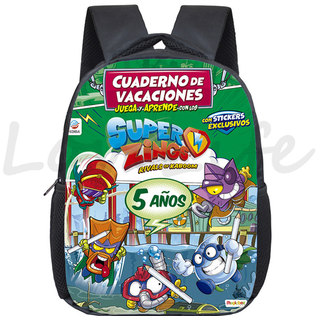 Super plecak dziecięcy Bookbags Super Zings, torba przedszkolna szkolna dla maluchów, chłopców i dziewczynek - prezent na start szkoły - Wianko - 28