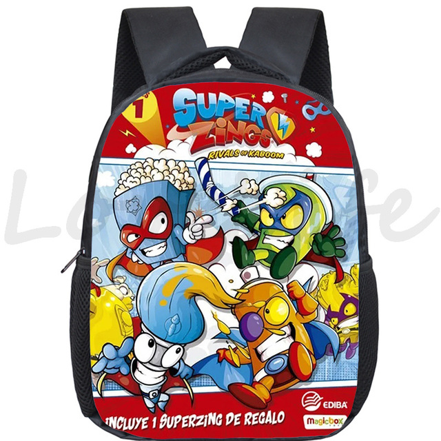 Super plecak dziecięcy Bookbags Super Zings, torba przedszkolna szkolna dla maluchów, chłopców i dziewczynek - prezent na start szkoły - Wianko - 27