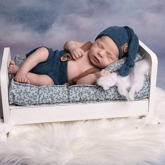 Noworodków fotografia - Zestaw 2 sztuk rekwizytów do sesji zdjęciowej: wypełniacz i poduszka podtrzymująca dziecko - Wianko - 3