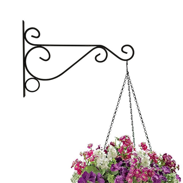 Doniczka ścienna w europejskim stylu z żelaznym uchwytem i stojakiem na kwiaty - dekoracja wnętrz, balkon, rośliny - Wianko - 3