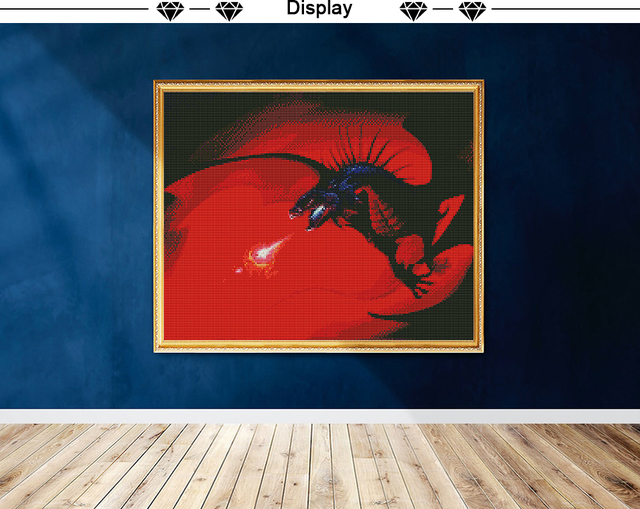 5D DIY Zestaw do Malowania Diamentowego Zwierzęta - Sky Dragon - Pełny Kwadrat i Okrągły Diamentowy Haft - Mozaika Dekoracyjna - Wianko - 1