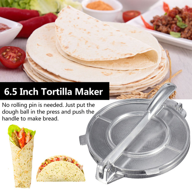 Składana prasa do tortilli i mięsa - ciężka aluminiowa narzędzie do pieczenia ciast, Pita Tacos Maker - Wianko - 6