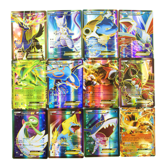 Karty kolekcjonerskie Pokemon EX Card V MAX MEGA TAG TEAM GX - 10-60 sztuk, lśniące, angielska wersja, gra karciana dla dzieci - Wianko - 2