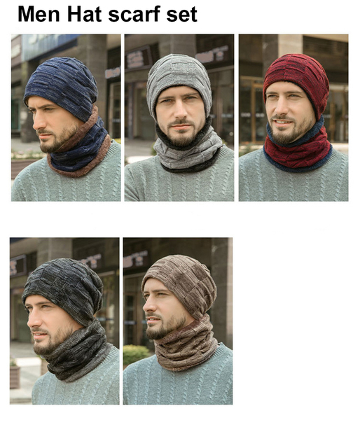 Zestaw zimowych akcesoriów: szalik, czapka beanie i ocieplacz na szyję - dla mężczyzn - turystyka i sport - Wianko - 8