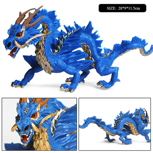 Oryginalna symulacja niebieskiego smoka Smauga Phoenix - Figurka akcji dla dzieci - Wianko - 10