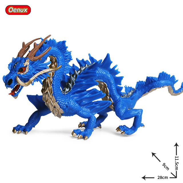 Oryginalna symulacja niebieskiego smoka Smauga Phoenix - Figurka akcji dla dzieci - Wianko - 9