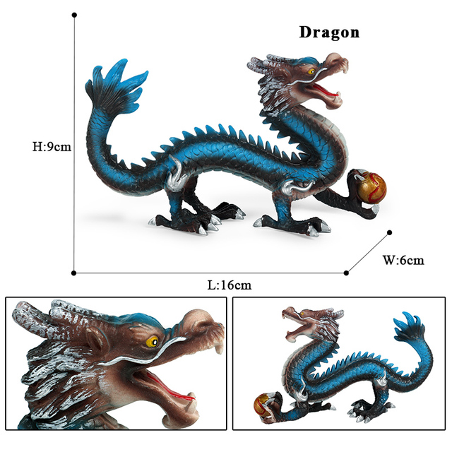 Oryginalna symulacja niebieskiego smoka Smauga Phoenix - Figurka akcji dla dzieci - Wianko - 14