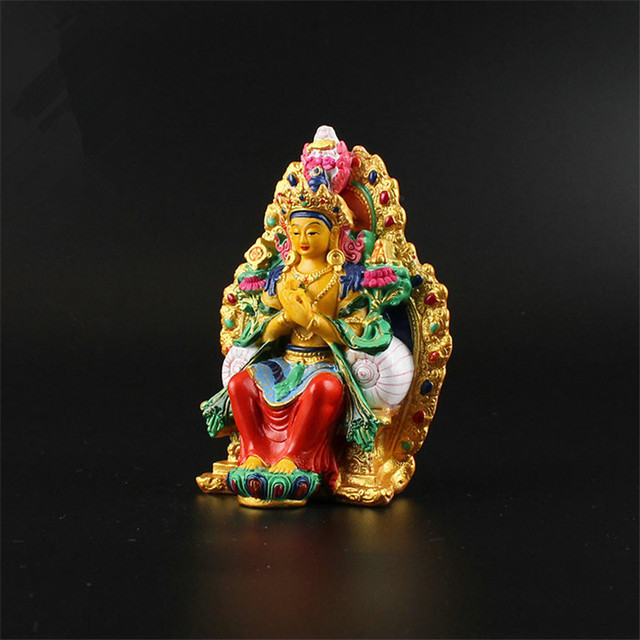 Figurka ręcznie malowanego Maitreya - artykuł wyposażenia samochodu, bodhisattwa Maitreya, rzemiosło - Wianko - 4