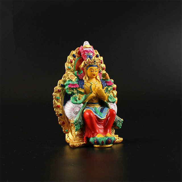 Figurka ręcznie malowanego Maitreya - artykuł wyposażenia samochodu, bodhisattwa Maitreya, rzemiosło - Wianko - 5