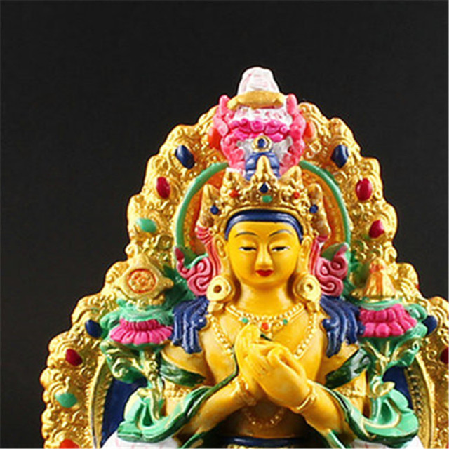 Figurka ręcznie malowanego Maitreya - artykuł wyposażenia samochodu, bodhisattwa Maitreya, rzemiosło - Wianko - 8