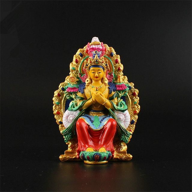 Figurka ręcznie malowanego Maitreya - artykuł wyposażenia samochodu, bodhisattwa Maitreya, rzemiosło - Wianko - 3