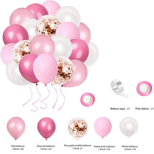 Zestaw 122 różowych, złotych i białych balonów Garland - idealne dekoracje na urodziny, dzień matki, baby shower, zaręczyny, ślub, przyjęcie rocznicowe - Wianko - 3