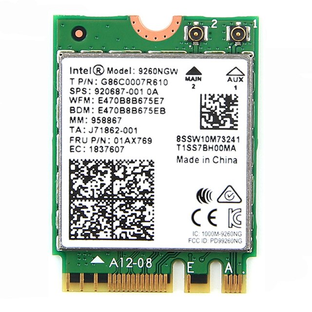 Dwuzakresowy adapter WiFi PCI Express bezprzewodowy 802.11ac-AC 9260, prędkość 2030 mb/s, Bluetooth 5.0, MU-MIMO, Windows 10 - Wianko - 4