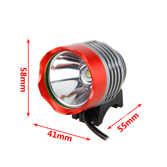 Reflektor rowerowy LED T6 z akumulatorem, opaska i tylne światła - 3 tryby przeciwpożarowe - Wianko - 11