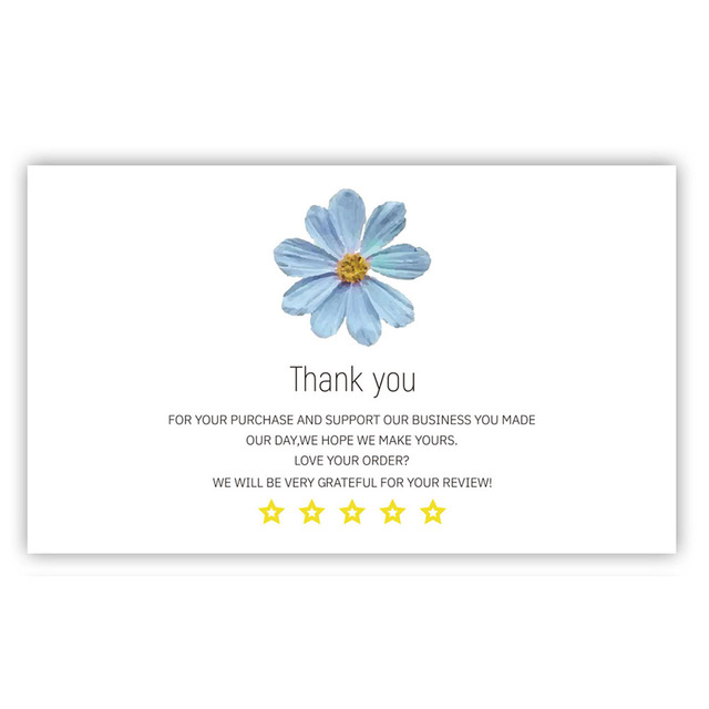 Zestaw 10-30 kartek kwiatowych z podziękowaniami dla małych firm - Wianko - 12
