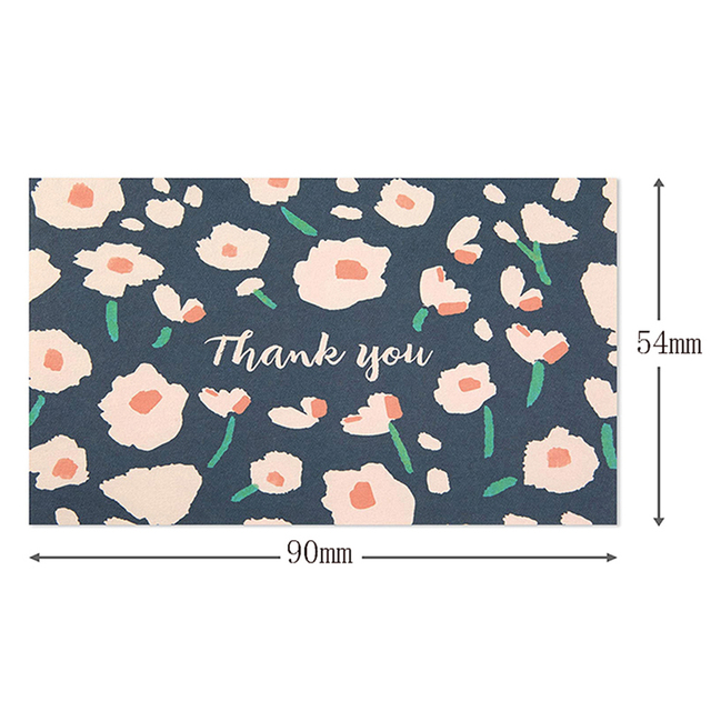 Zestaw 10-30 kartek kwiatowych z podziękowaniami dla małych firm - Wianko - 4