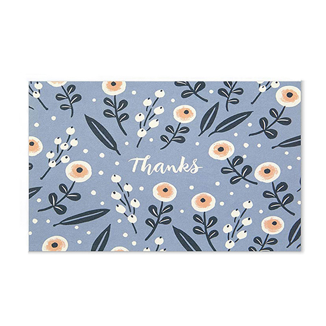 Zestaw 10-30 kartek kwiatowych z podziękowaniami dla małych firm - Wianko - 6
