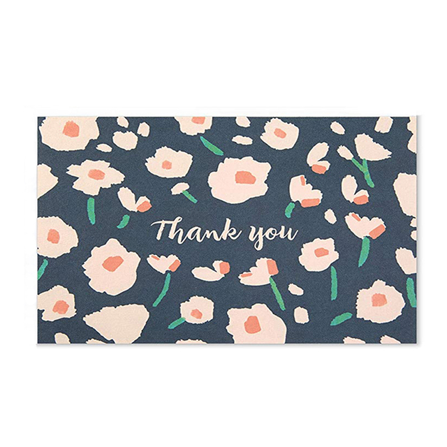 Zestaw 10-30 kartek kwiatowych z podziękowaniami dla małych firm - Wianko - 5