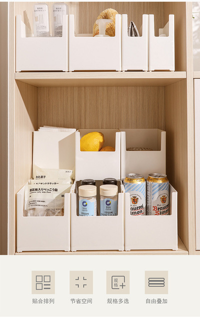 Biały plastikowy pojemnik do przechowywania - Organizer Box Kitchen na ubrania, zabawki, sypialnię i pokój gościnny - Wianko - 1