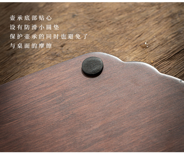 Podstawka do czajniczków z ciężkiego bambusa do przechowywania suchej herbaty i wody - Wianko - 9