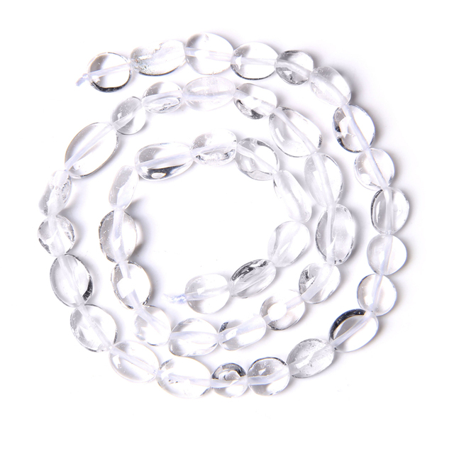 Bransoletka/naszyjnik z nieregularnymi koralikami 6-8mm białego jasnego kamienia koralików naturalnej bieli kryształowego kwarcu do tworzenia biżuterii DIY - Wianko - 15