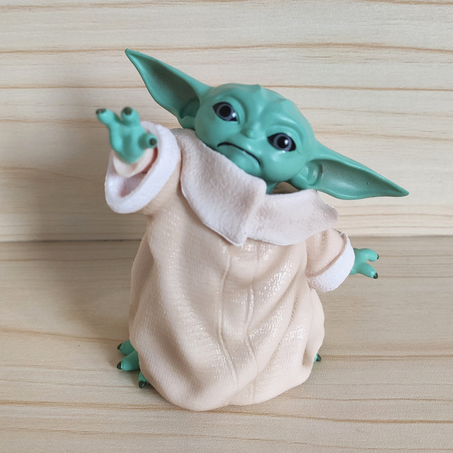 Figurka Yoda z Gwiezdnych Wojen 7cm dla dzieci - kolekcja Mistrza Grogu z Mandalorian, wykonana z PCV - prezent urodzinowy - Wianko - 5