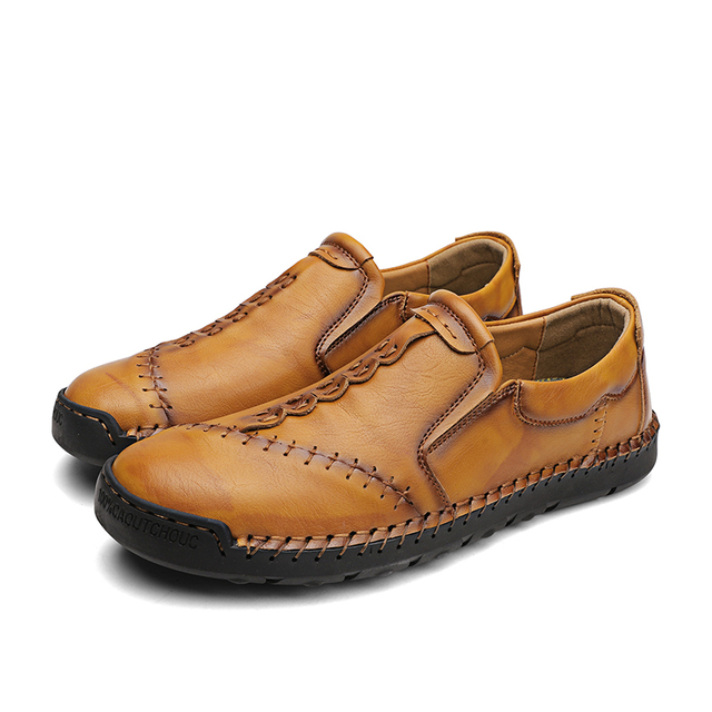 Mokasyny męskie klasyczne buty na co dzień z obcasem Retro oddychające wygodne - Wianko - 23