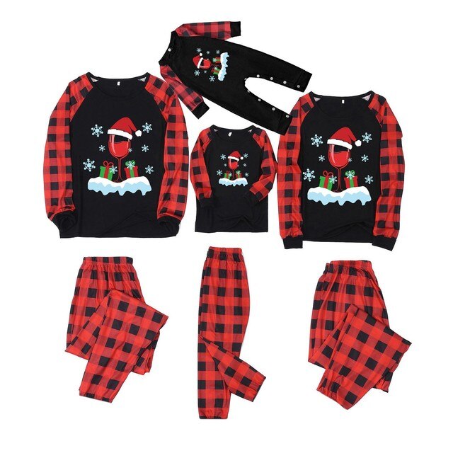 Pasujące piżamy Boże Narodzenie Deer dla całej rodziny - dorosły, dzieciak, rodzina - Top + spodnie Xmas bielizna nocna zestaw Pj Baby Romper 2022 - Wianko - 2