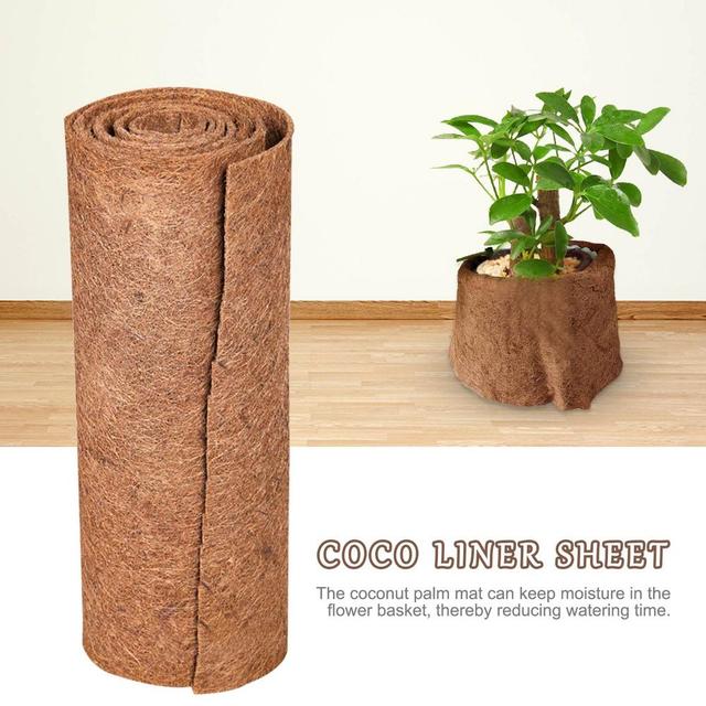 Luzem kokosowe włókno palmowe 50x200cm - wkład do kosza, karimata, dywan, doniczka, kosz na kwiaty, ścienny kosz - naturalny, Pet gad - Wianko - 10