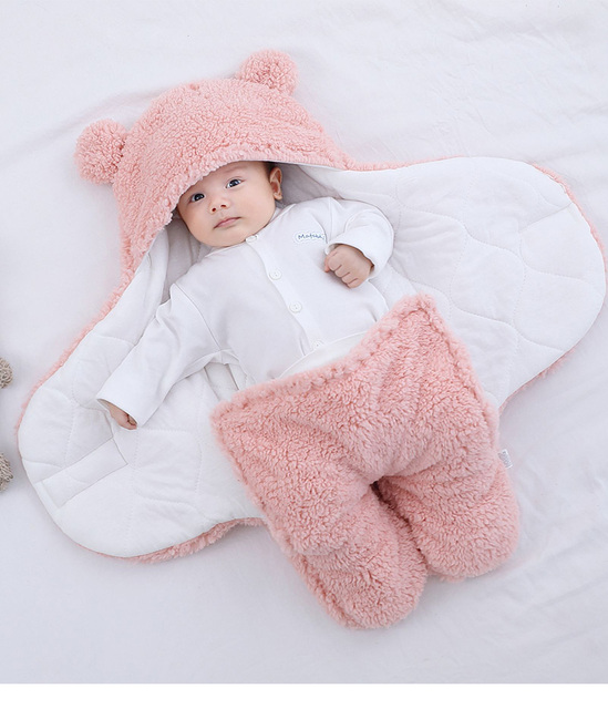 Gruby śpiwór z polaru dla noworodka - koc koperta, śpiwór niemowlęcy 0-9 miesięcy - Wianko - 10