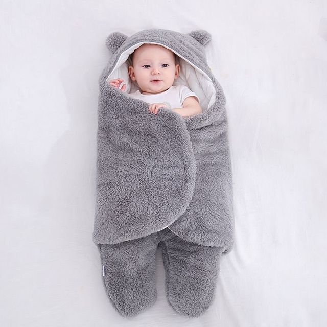Gruby śpiwór z polaru dla noworodka - koc koperta, śpiwór niemowlęcy 0-9 miesięcy - Wianko - 17