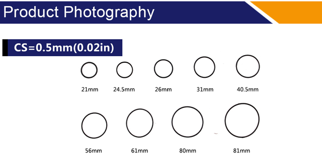 Kauczuk nitrylowy, uszczelka wodoodporna, 5 sztuk/partia, NBR CS0.5mm, grubość OD21-80*0.5mm - Wianko - 2