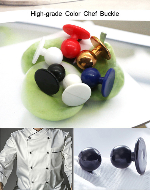 10 sztuk nylonowych guzików o średnicy 18MM w kolorze szefa kuchni, idealne do restauracyjnych mundurków i koszul szefów kuchni - Wianko - 1