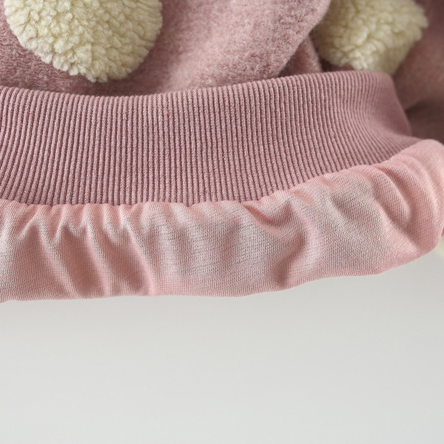 Dziewczęce sweterki z kapturem z serduszkami i kropkami 0-4 lat - Wianko - 6