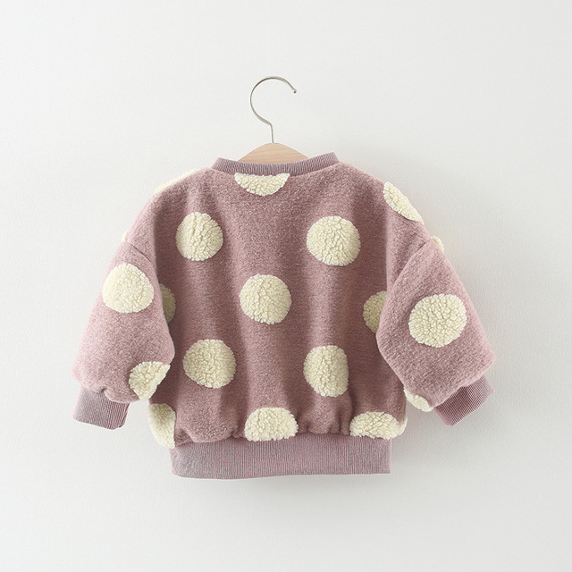 Dziewczęce sweterki z kapturem z serduszkami i kropkami 0-4 lat - Wianko - 10