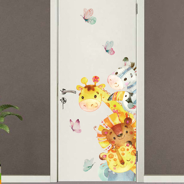 Atrament akwarelowy Tofok z naklejkami zwierząt - dekoracyjne naklejki na drzwi, ściany, lodówkę i do salonu - Wianko - 5