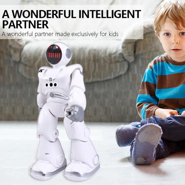 Inteligentny zabawkowy Robot RC 2.4G sterowany zdalnie - czujnik gestów, programowalny, automatyczna prezentacja, taniec, piosenki, oświetlenie - Wianko - 3