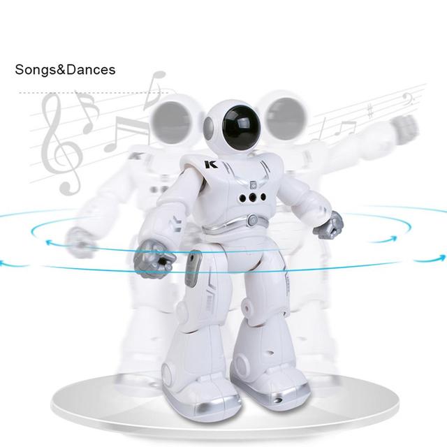Inteligentny zabawkowy Robot RC 2.4G sterowany zdalnie - czujnik gestów, programowalny, automatyczna prezentacja, taniec, piosenki, oświetlenie - Wianko - 7