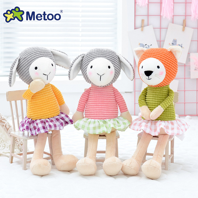 Pluszowa zabawka metoo - urocza wiadomość urodzinowa dla dziewczynki - sukienka, owca jagnięca, kotek - Wianko - 5