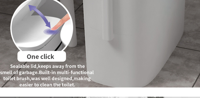 Przepychacz do toalet 14L - szczotka WC, kosz na śmieci wodoodporny, prasa, gospodarstwo domowe - Wianko - 8