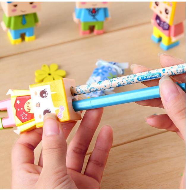 Kreatywna urocza gumka w bajkowym stylu z możliwością montażu temperówki - idealny prezent dla przedszkolaka - Wianko - 13