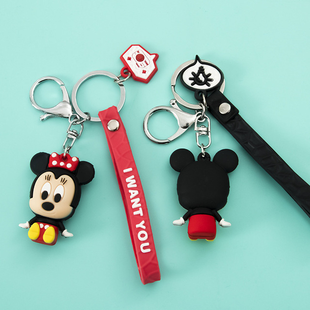 Brelok na klucze Disney Mickey Mouse Minnie PVC - Wianko - 3